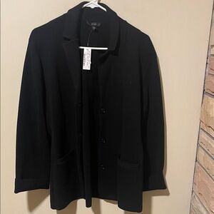 J. Crew Classic Black Knit Blazer.